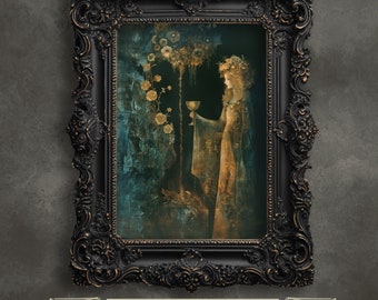 Fortuna Goddess Print: Gothic Roman Mythology Wall Art