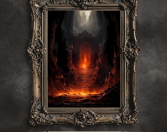Portal to Hell Printable Art: Dark Gothic Occult Decor (Digital Download)