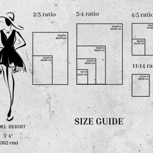Size Guide for the Paper Poster Print