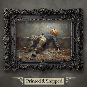 Halloween Nachwirkungen Wand Kunst Druck Lustige Halloween Druck Herbst Saison Dekor Skurril Drunken Man Malerei Gruselige Humor Kunstwerk