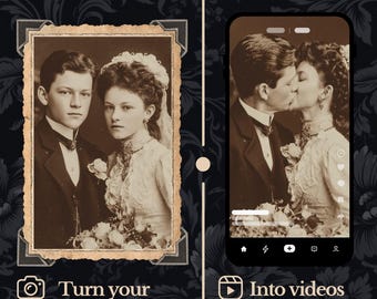 Animated Photo Restoration – Lifelike 5-Second Video, Memorial Gift (Digital)