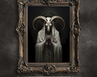 Baphomet Gothic Kunstdruck: Dark Occult Decor (Digitaler Download)