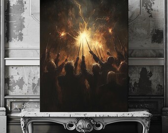 The Gathering of the Wizards Canvas Print - Wizardly Artwork of Magic and Enchantment