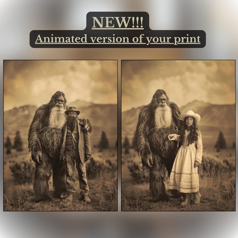 Sasquatch customized face swap with video animation