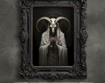 Baphomet Kunstdruck: Dark Gothic Occult Decor