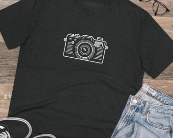 Camera T-Shirt, Organic Cotton, Photographer, T-Shirt for Photographers, Gift for Photographers