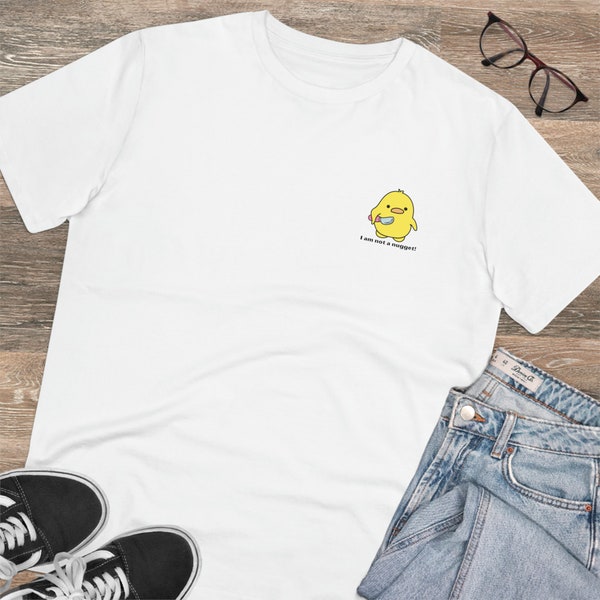 Je ne suis pas une pépite T-shirt en coton biologique Cadeau de bien-être des animaux Vegan Protection de l'environnement Énonciations de pépites de poulet Poulet McNuggets