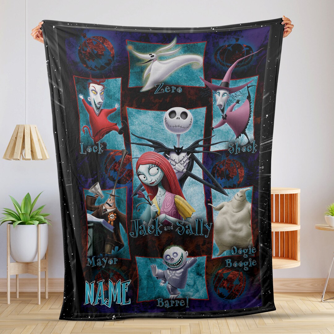 Personalized Nightmare Before Christmas Blanket Halloween - Etsy