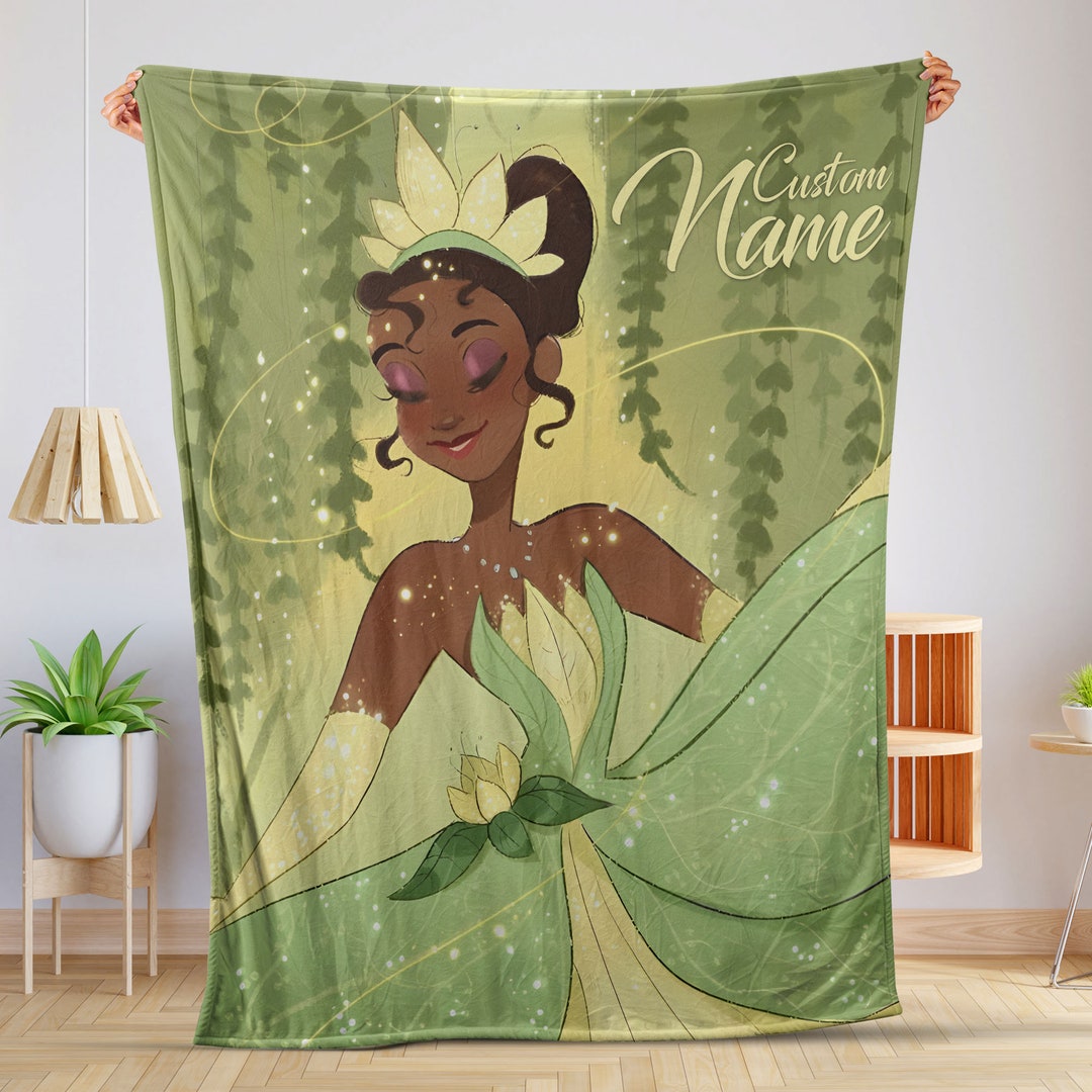 Tiana Princess Blanket Disney Princess Plush Fleece Soft Etsy