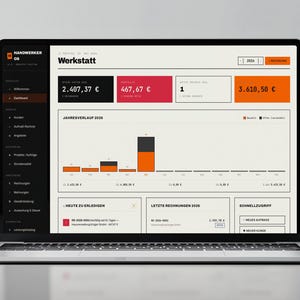 Handwerker OS – All-in-One Software | Aufmaß, Rechnungen, Stundenzettel & Kundenverwaltung | Offline nutzbar