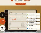 Etsy Shop Manager (ENG/INT) | All-On-One Etsy Business Dashboard für Verkäufer | Umsatz, SEO & Gewinn-Tracker
