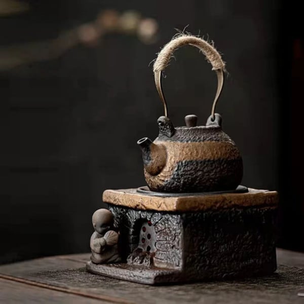 Japanischer warmer Teekocher Teekanne Heizbasis Retro Teewärmer Teekanne Keramik Kung Fu Teeset warmes Teeset