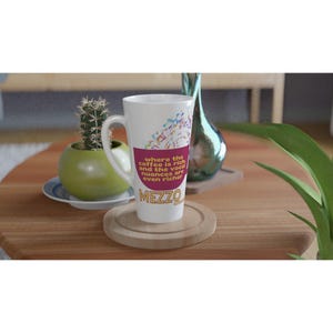 Mezzo-soprano Opera White Latte 17oz Ceramic Mug