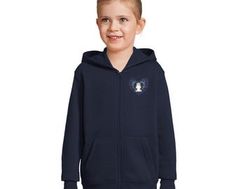 Sudadera con capucha y bolsillos tipo canguro para niños "Unicorn Love Music" / SOL'S Stone Kids 02092