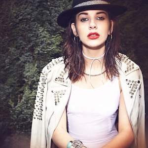 Women&#39;s studded leather jacket, off white biker jacket made from genuine leather with metal studding