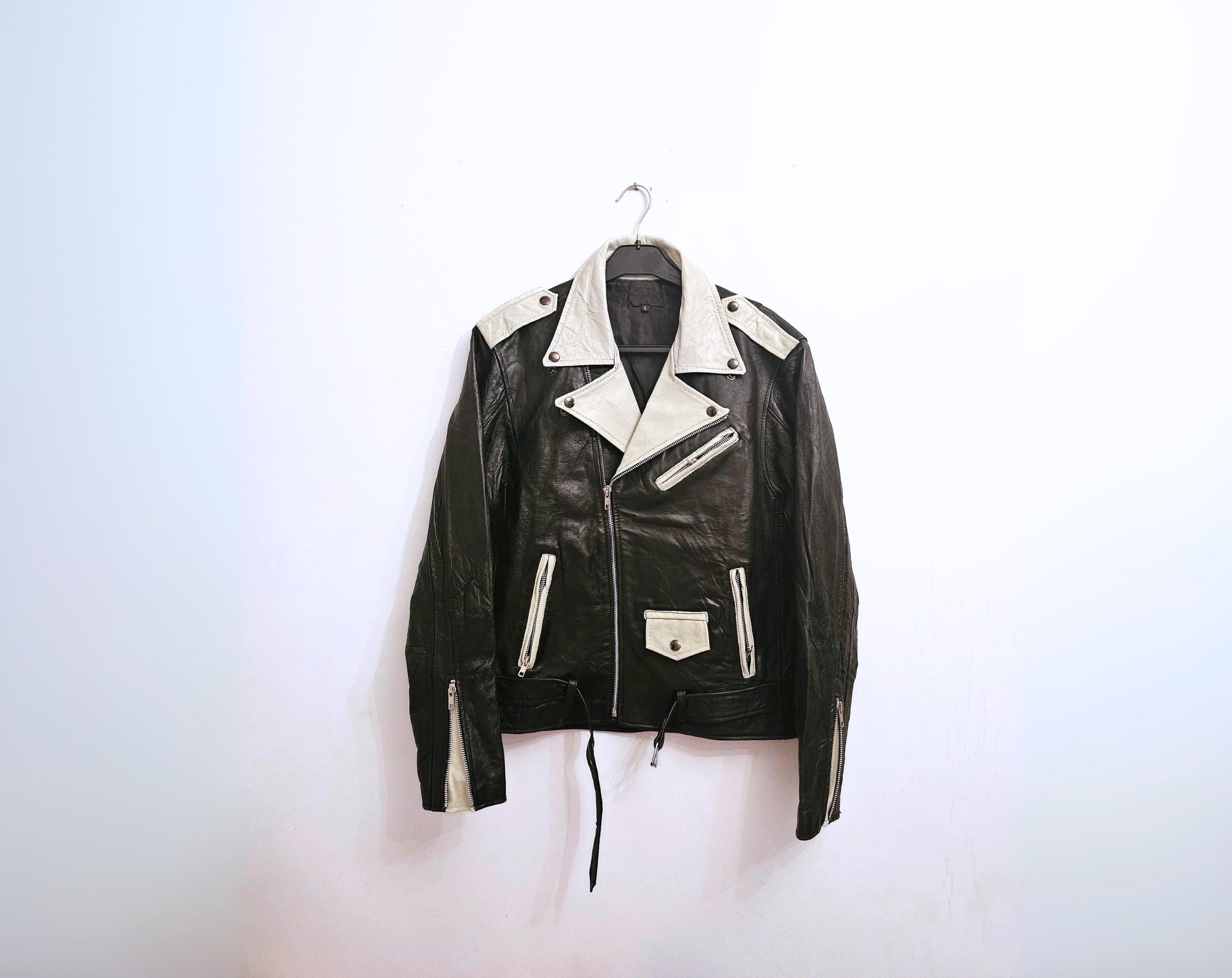 ジャケット・アウター grunge sheep leather short jacket punk grunge sheep leather short jacket punk