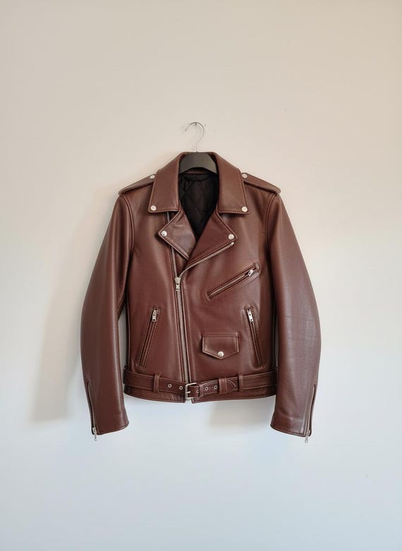 Women's Brown Genuine Leather Jacket, Classic Vintage Looking