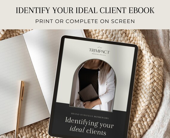 Ideal Client Workbook, Target Customer Ebook, Brand Strategy, Find your Niche, Discover and Attract Ideal Client Digital Download,