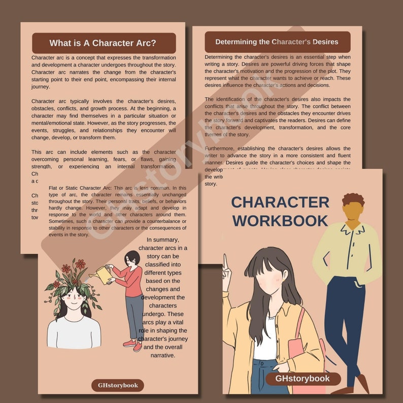 Character Workbook ,character Profile, Digital or Printable Writing