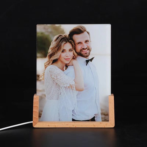 Personalized Photo Night Light for Boys Girls Baby Kids Lovers/ Bedroom Room LED Picture Table Lamps/ Anniversary Gifts/ Best Mom Dad Ever