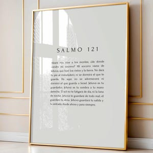 Impression de versets bibliques espagnols Salmo 121, décoration religieuse pour la maison (téléchargement numérique)