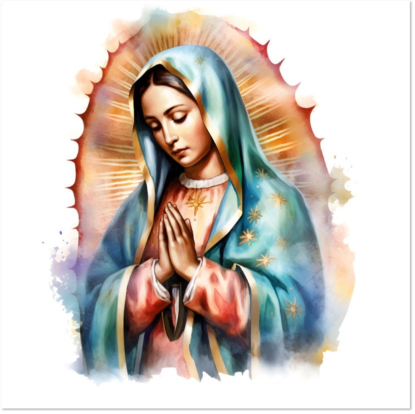 Mexican Art Print La Virgen De Guadalupe Religious Art - Etsy