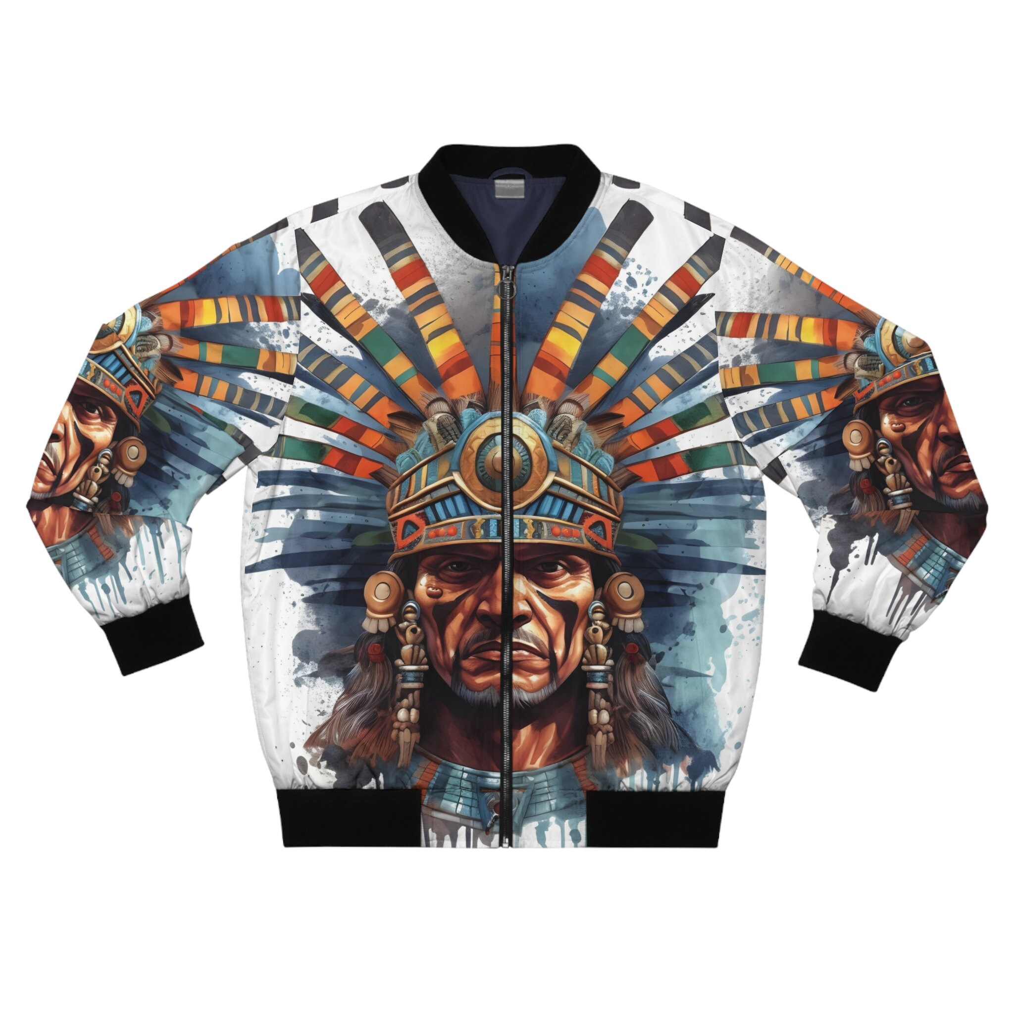 Multicolor Native Aztec Doodle Men's Bomber Jacket main image 0