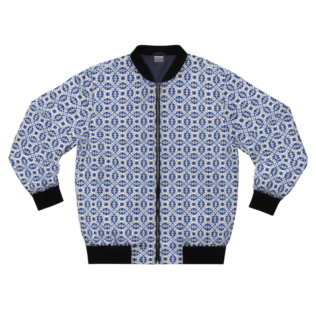 Spanish Tile Men's Bomber Jacket Etsy