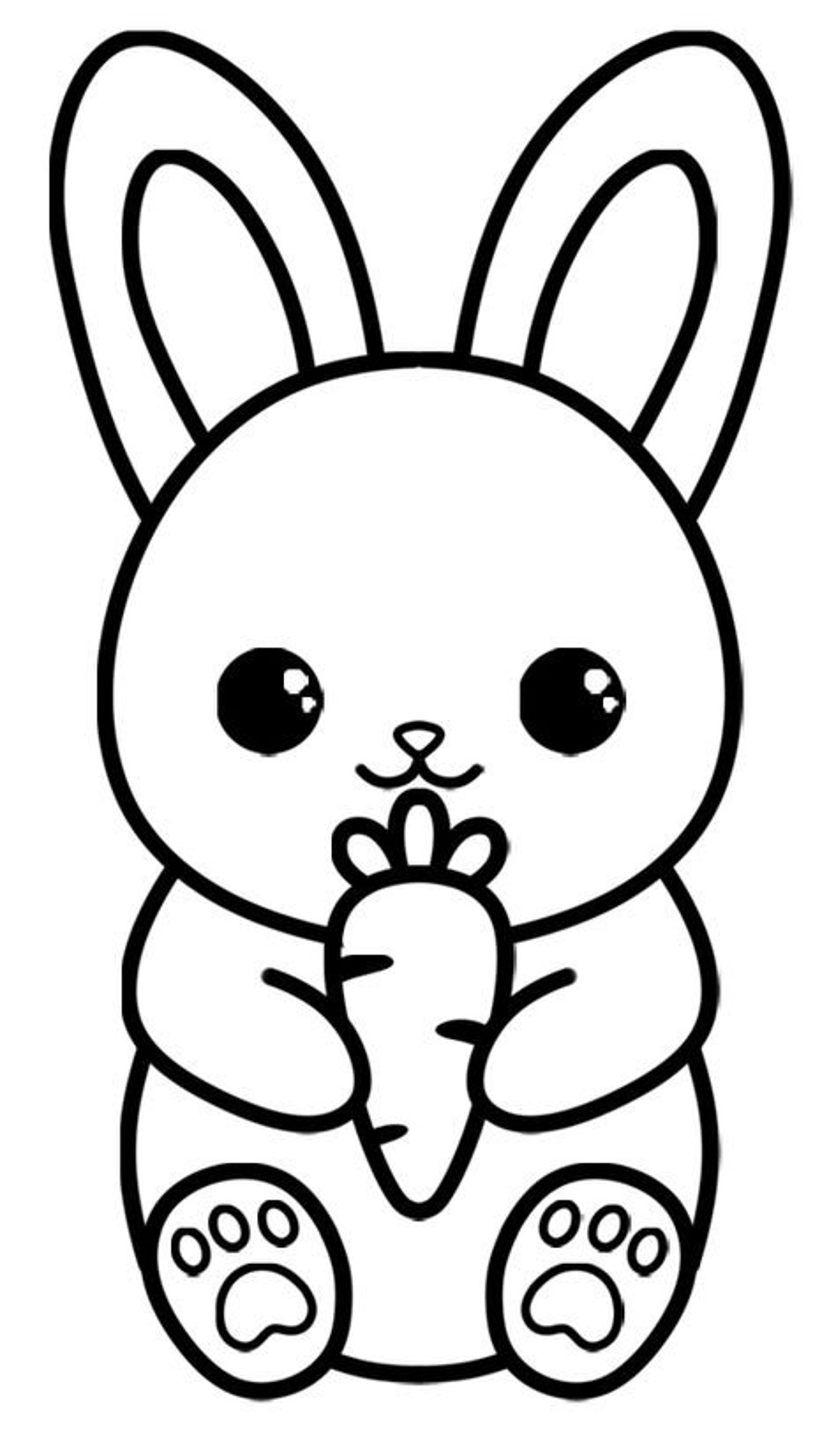 Digital Print Of Cute Rabbit Sketch Bohemia Design Wall Art Home how-to-draw-kawaii-cherries-easy-things-to-draw-for-kids-doodle