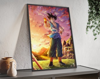 Dragonball GT Son Goku, Dragonball Z GT Super, Goku,  - Poster mit Holzrahmen