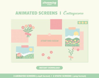 Schermate animate di Green Cottagecore su Twitch (download digitale)