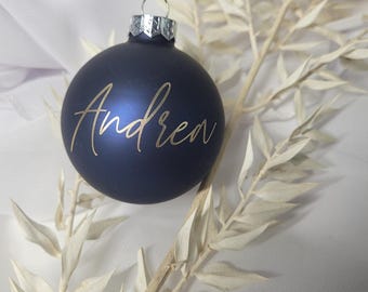 Pallina di Natale personalizzata con confezione regalo / Pallina di vetro / Pallina per albero di Natale / 6 cm / Palline per albero di Natale / Regalo di Natale