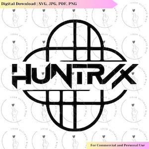 Huntrix Logo SVG | Kpop Demon Hunters Vector | Kpop Design