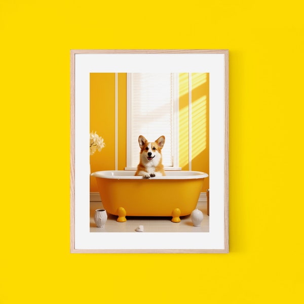 Yellow Bathroom Etsy