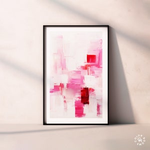 Pink Art Print Abstract Impasto Printable Art Print Modern Art Abstract Wall Art Trendy Art Pink Art image 8