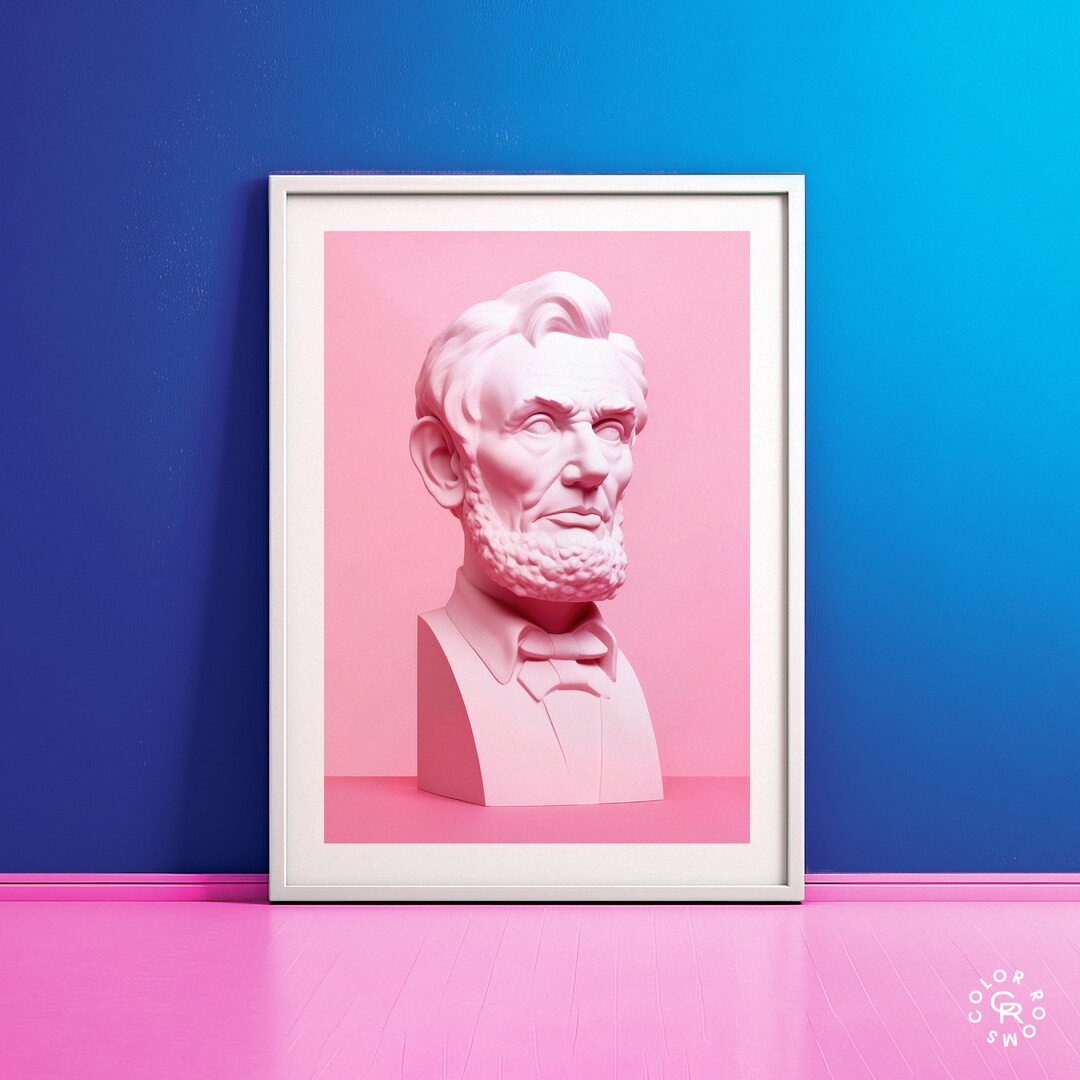 Minimalist Lincoln History Art Print History Poster Etsy
