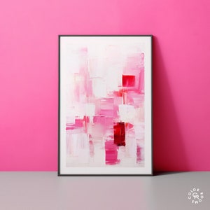 Pink Art Print Abstract Impasto Printable Art Print Modern Art Abstract Wall Art Trendy Art Pink Art image 9