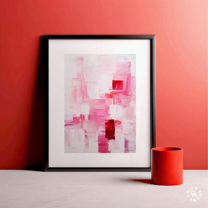 Pink Art Print Abstract Impasto Printable Art Print Modern Art Abstract Wall Art Trendy Art Pink Art image 10