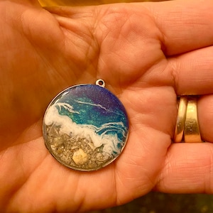 Cremation Necklace, Round Stainless & Sterling Silver, Art Jewelry,Ash Necklace,Pet Memorial,Cremation Ash Jewelry, Stainless Steel Necklace
