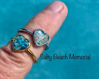 Pet Ashes Heart Ring: Stainless Steel Memorial Keepsake