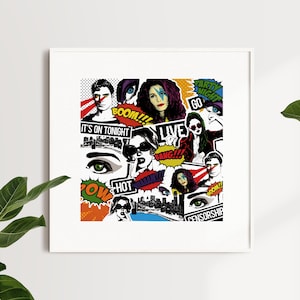 Digital Pop Art Poster, Instant Download, Funky Poster, Bright Arty Poster, Printable Poster, Classic Pop Illustration, Poster