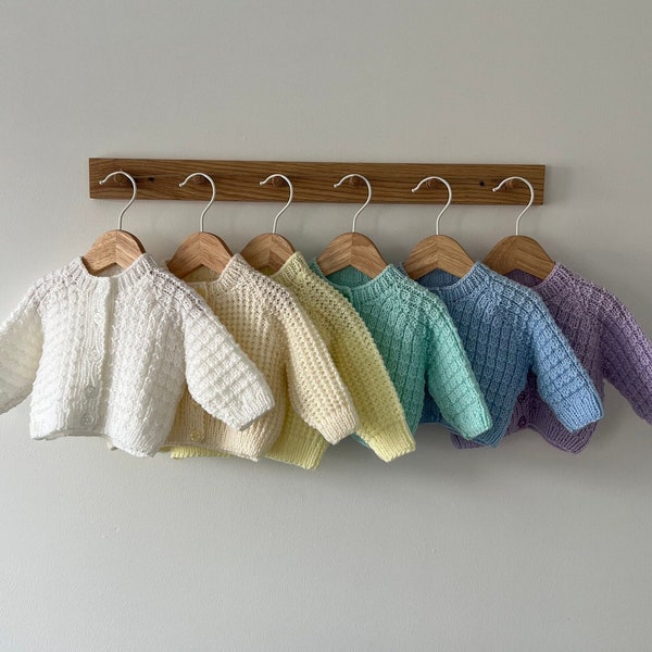 Handmade Knitted Baby Cardigan - 0-6 Months