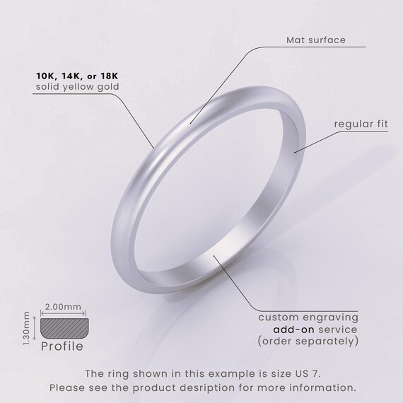 メンズクラシックプレーンドーム型ウェディングバンド、8?mm幅18?Kピンク、ローズゴールド メンズクラシックプレーンドーム型ウェディングバンド、5?mm幅14?K