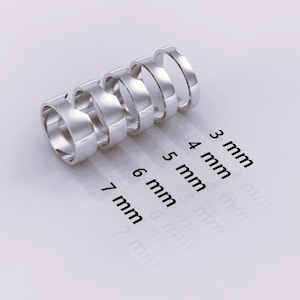 925 Sterling Silver 5.5mm Cigar Band Ring | Unique Wide Band, Cut Out Nesting Design, Perfect Wedding Ring for Him & Her