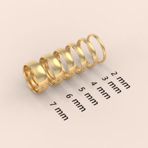 Yellow Gold Band (3mm) / Classic Dome / Polished / Comfort Fit / Men&#39;s Women&#39;s Wedding Ring / Simple Plain Band