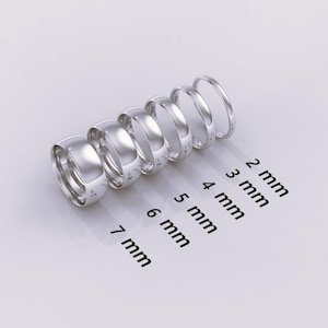 Klassische Edelstahl Comfort Fit Ehering Ringrohling, Unisex Poliert Stapelbar Ring, Hypoallergen Größen 4-13