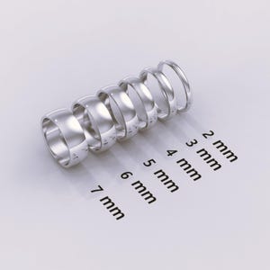 White Gold Band - CLASSIC DOME / Polished / Comfort Fit / Men&#39;s Women&#39;s Wedding Ring / Solid Gold Simple Wedding Band