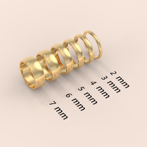 Yellow Gold Band (6mm) | CLASSIC DOME | Polished | Comfort Fit | Men&#39;s Women&#39;s Wedding Ring Simple