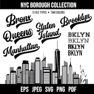 File digitale del distretto di New York, scaricabile, file Cricut, Brooklyn, Manhattan, Staten Island, Bronx, Brooklyn, NY Mets sono fantastici