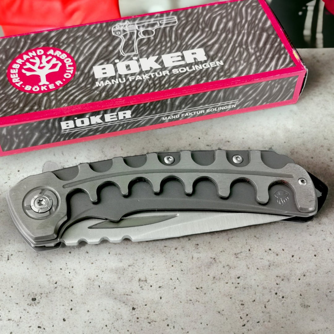 BOKER Hunter Fisher Folding Knife. Skinning Pocket Knife. Best Etsy